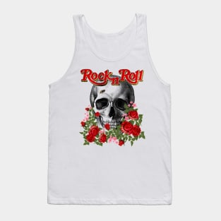 Rolling Stone Rock Roll Hippie Skull Tank Top